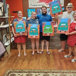 cheers n paint family traditions painting class at Cheers N Paint art studio