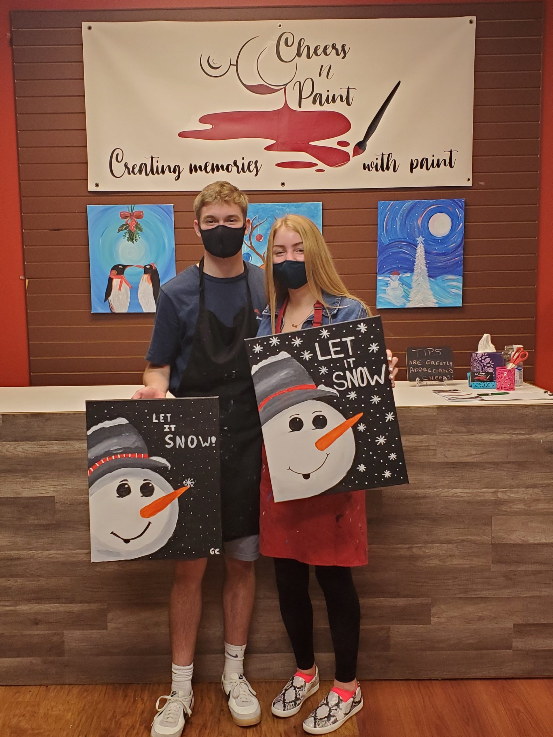 Cheers N Paint Let It Snow Snowman Painting Cheers N Paint