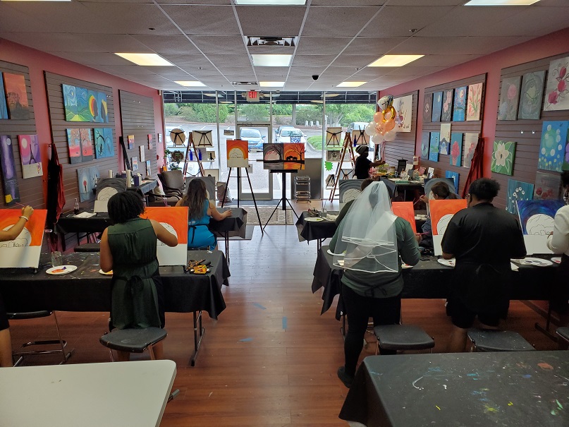Bridal Shower W Veil Bachelorette Parties With Cheers N Paint Cary Nc