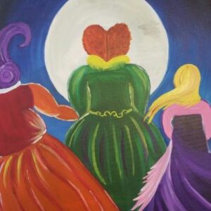 Three Witches Acrylic Paint Canvas