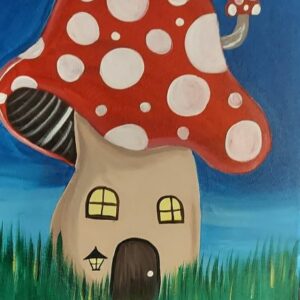 Mushroom-House-Kids-Paint-Class-Cheers-N-Paint-Cary-Nc