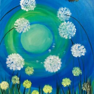 Bumble-Bee-In-The-Danillions-Kids-Paint-Class-Cheers-N-Paint-Cary-Nc