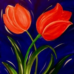 Pink tulips cheers n paint cary NC