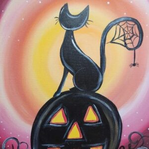 Spooky-Cat-Kids-Paint-Class-Cheers-N-Paint-Cary-Nc