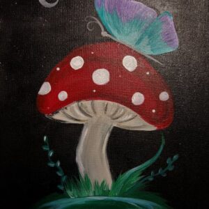 Butterfly Mushroom Kids Painting Cheers N Paint