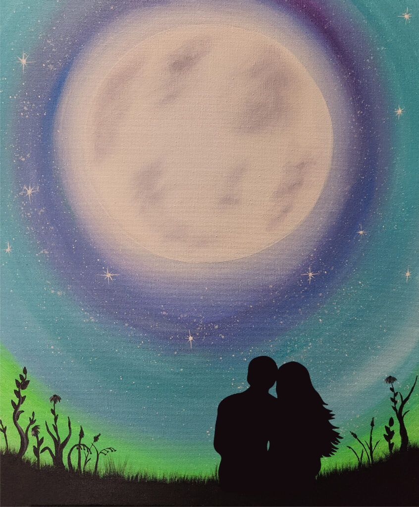 Couples Fairy Moon Cheers N Paint Cary Nc 27519