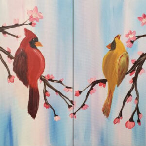 spring-cardinal-couple-sip-and-paint-class-adults-in-studio-cheers-n-paint-cary-NC-2canvas