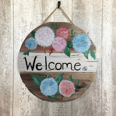 Spring Flower Wooden Sign