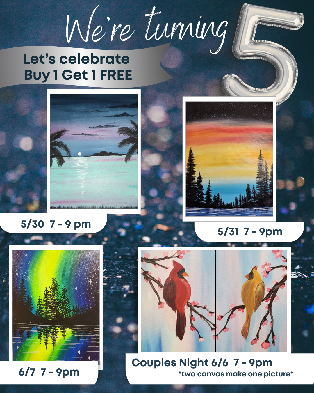 Cheers N Paint Sale For 5 Year Birthday