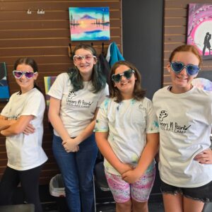 Campers At Eras Summer Art Camp At Cheers N Paint In Cary Nc