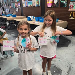 Campers At Eras Themed Summer Art Camp At Cheers N Paint In Cary, Nc