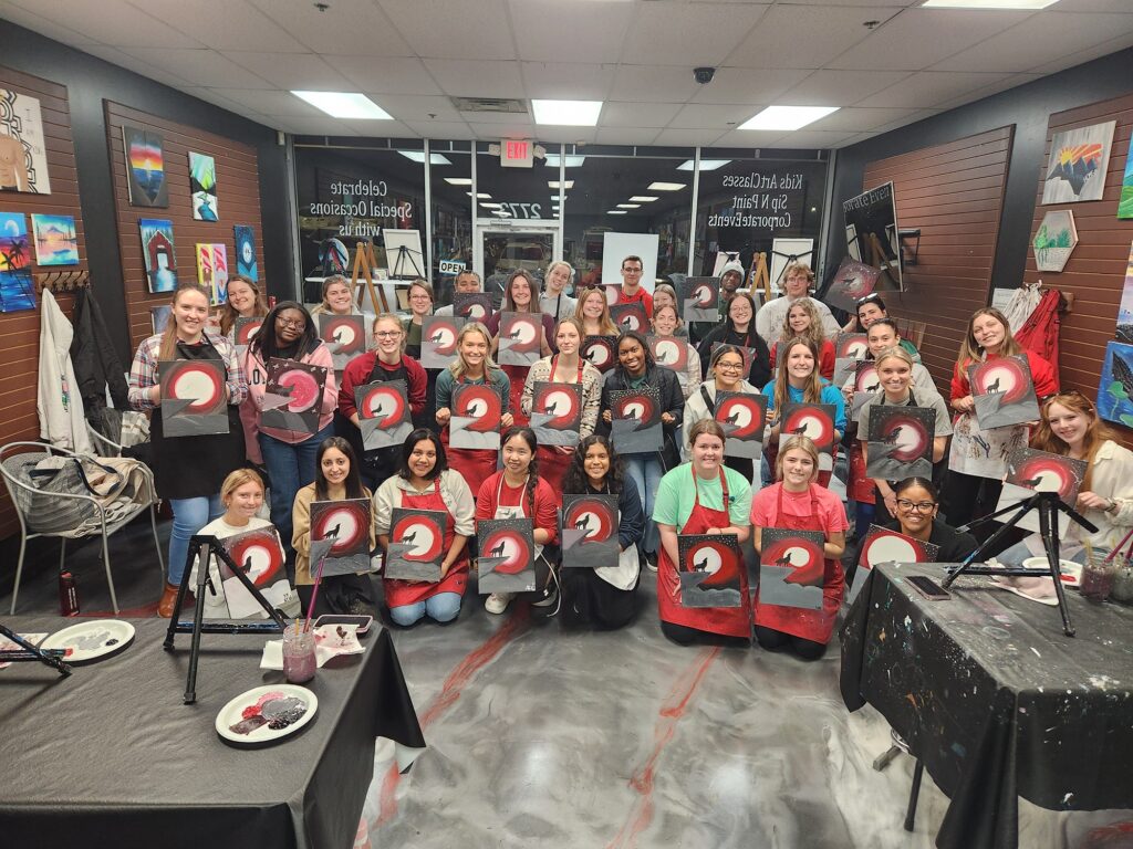 Team Building Event At Cheers N Paint Art Studio In Cary, Nc
