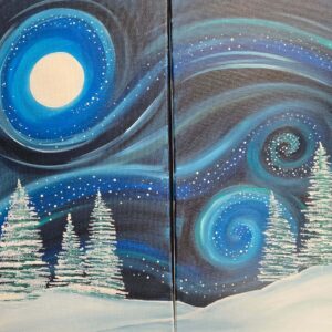 Couples - Windy-Winter-night-cheers-n-paint-cary-NC