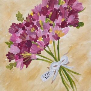 flower-bouquet-cheers-n-paint-cary-NC-sip-n-paint