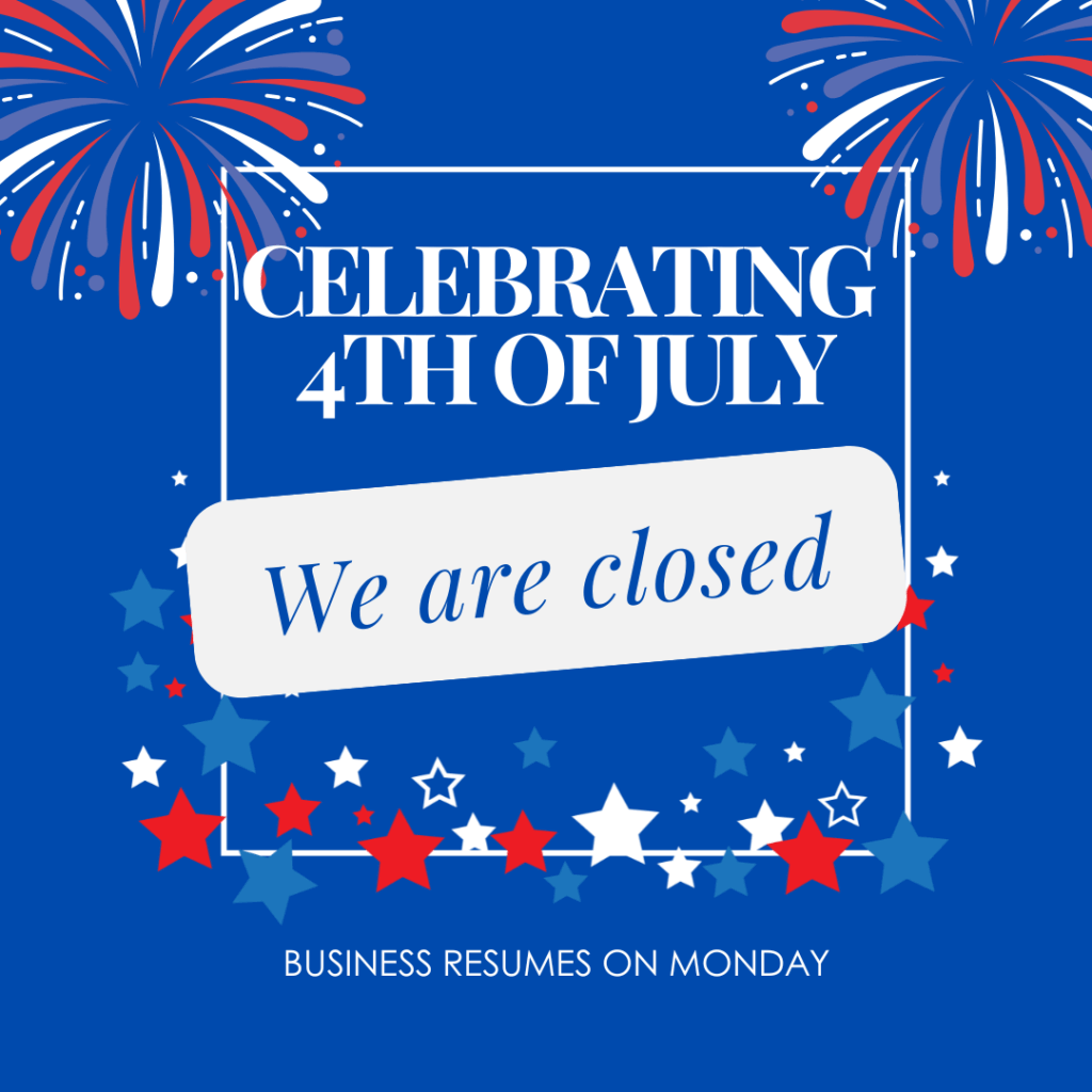 Celebrating 4th of July Closed Sign Instagram Post