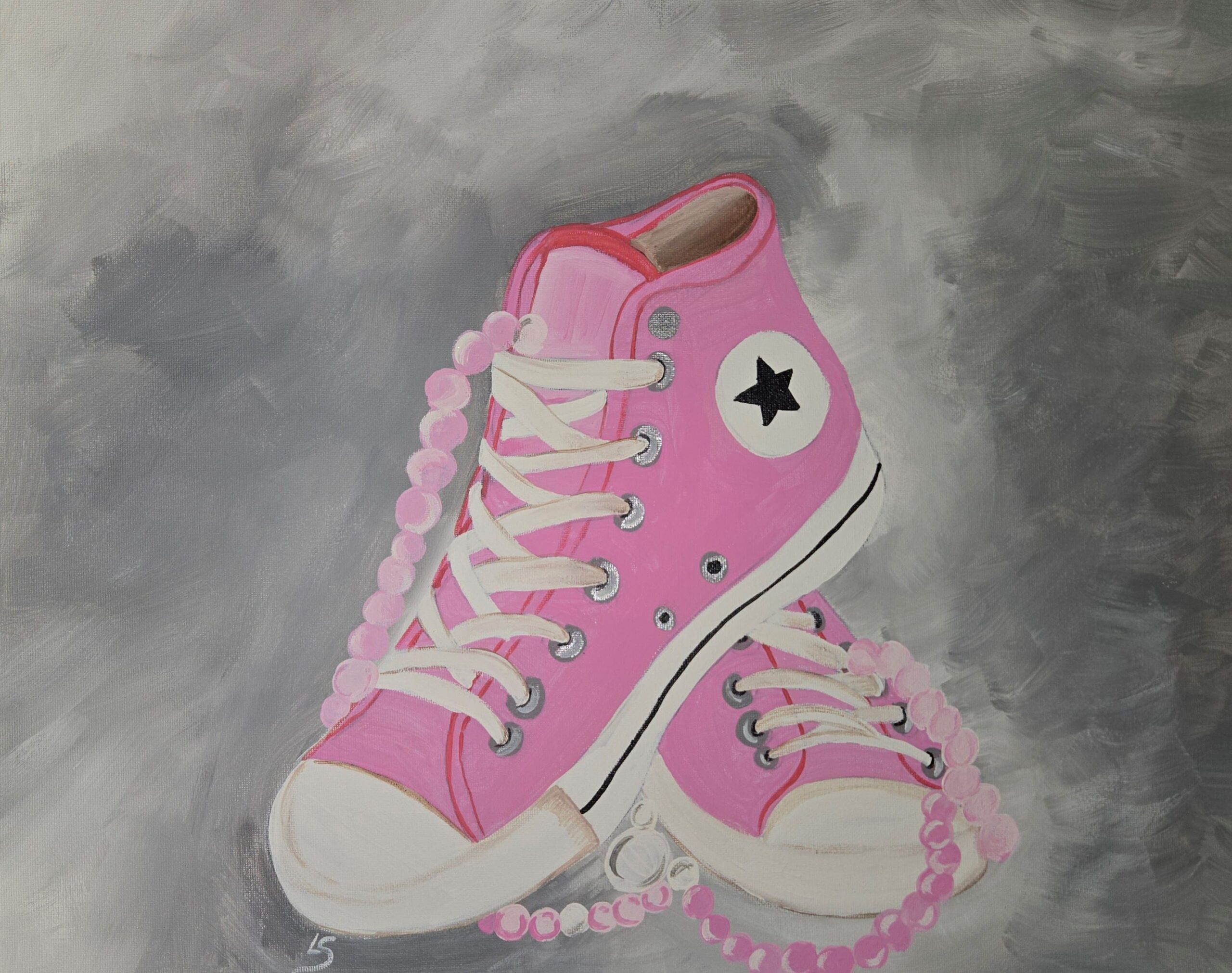 Pink-chucks-shoes-cheers-n-paint-cary-nc-27540