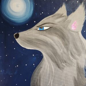 Wolf-at-the-moon-cheers-n-paint-cary-NC