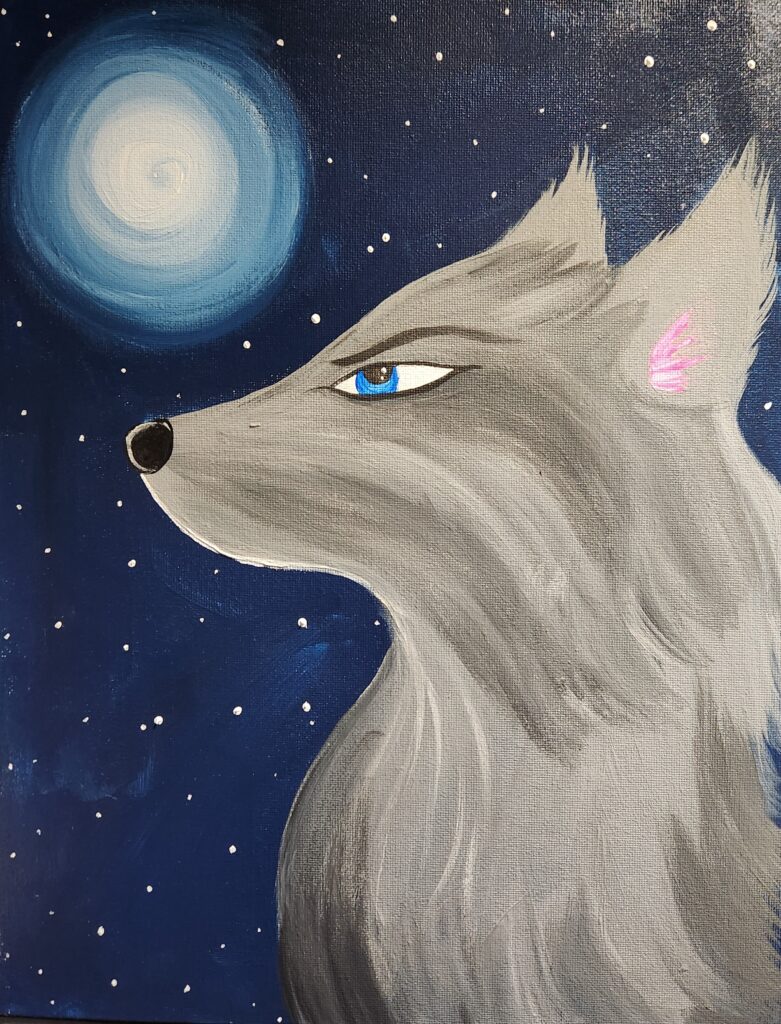 Wolf-At-The-Moon-Cheers-N-Paint-Cary-Nc