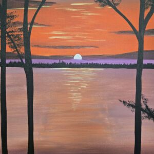 fall-sunset-cheers-n-paint-cary-Nc-27519