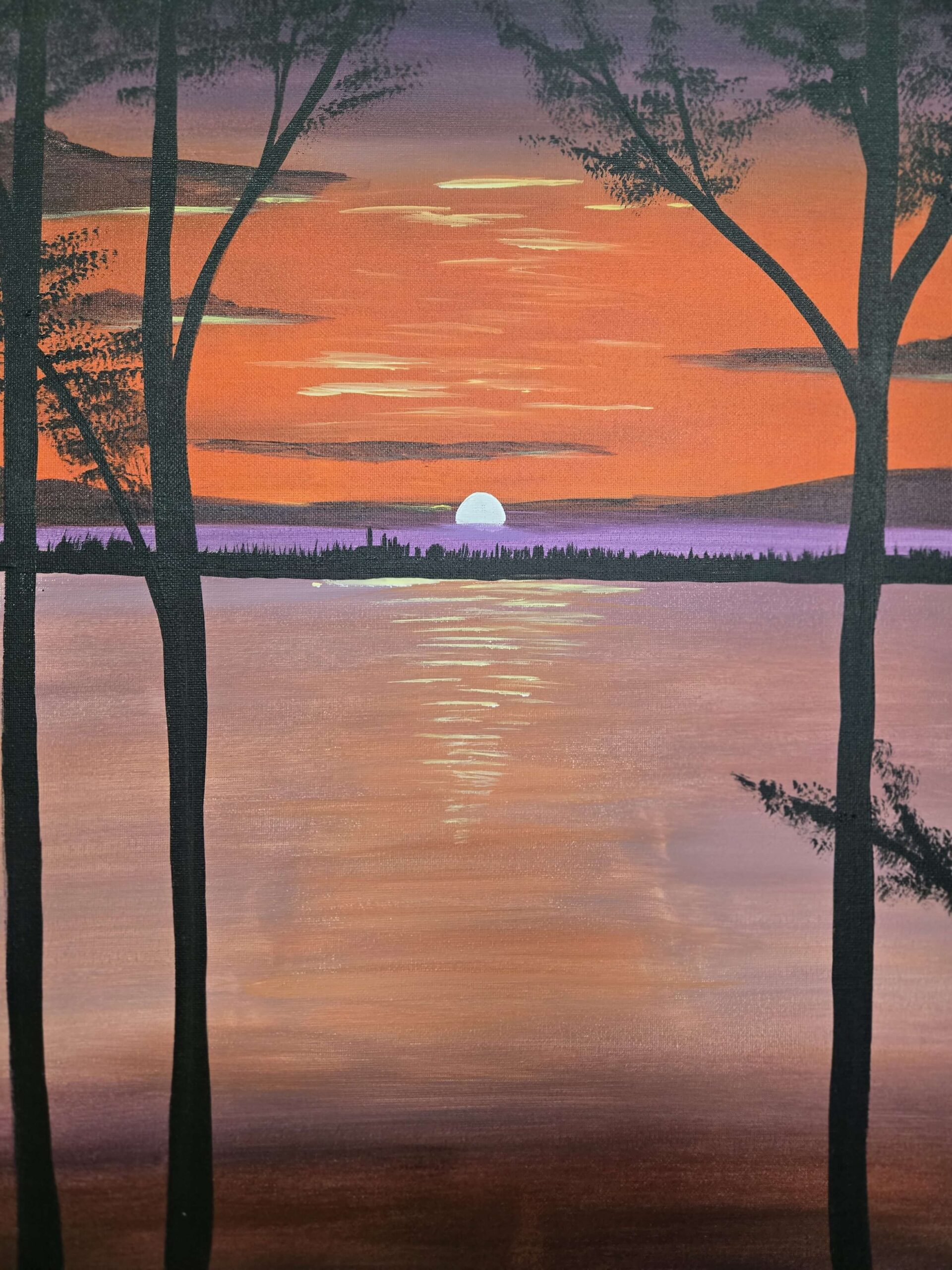 fall-sunset-cheers-n-paint-cary-Nc-27519