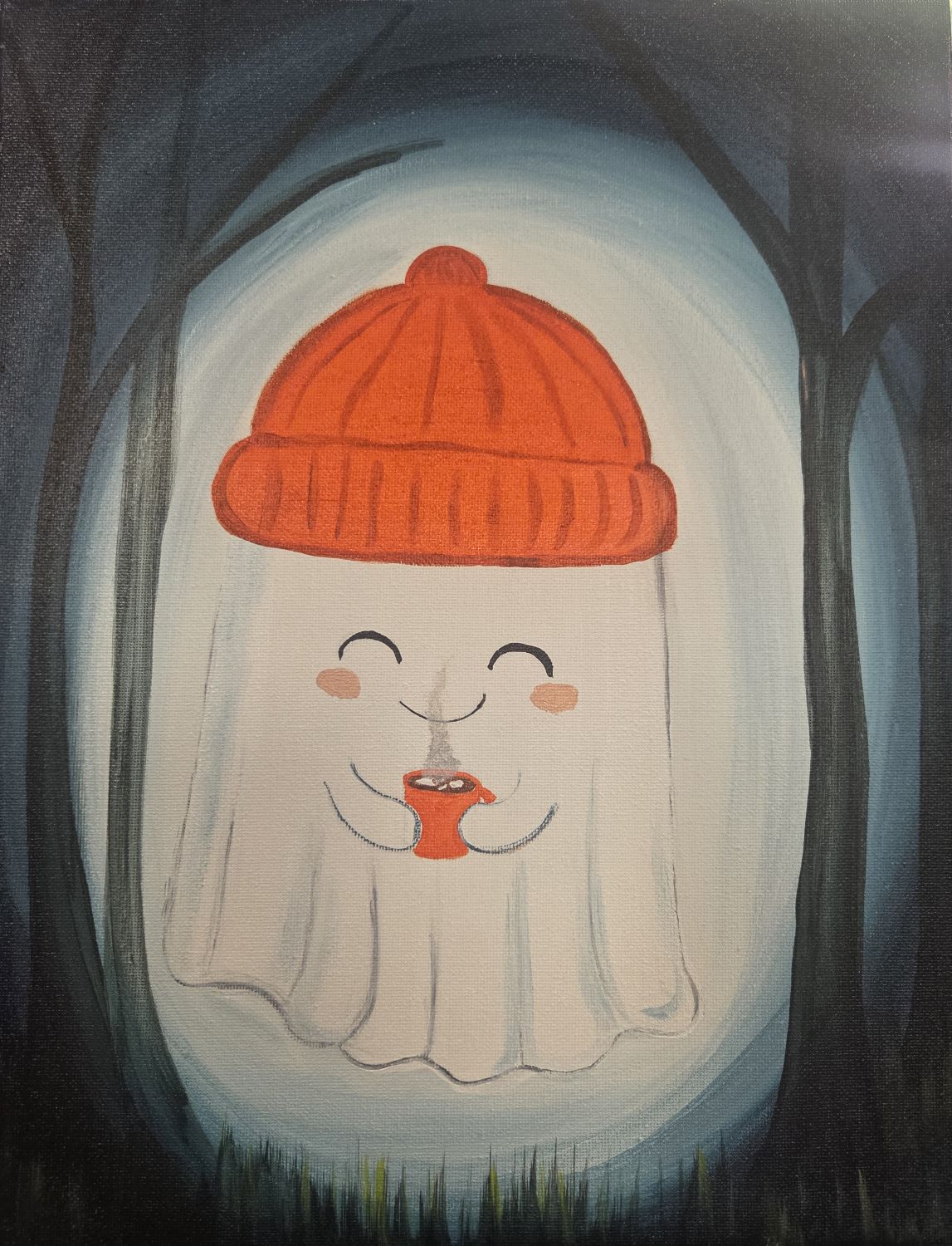 Boo-Cozy-kids-paint-class-cheers-paint-NC