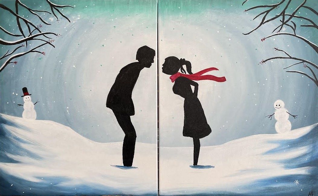 smooching-in-the-snow-cheers-n-paint-cary-NC-27519 smooching-in-the-snow-cheers-n-paint-cary-NC-27519