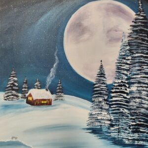 Winter-cabin-cheers-n-paint-cary-NC