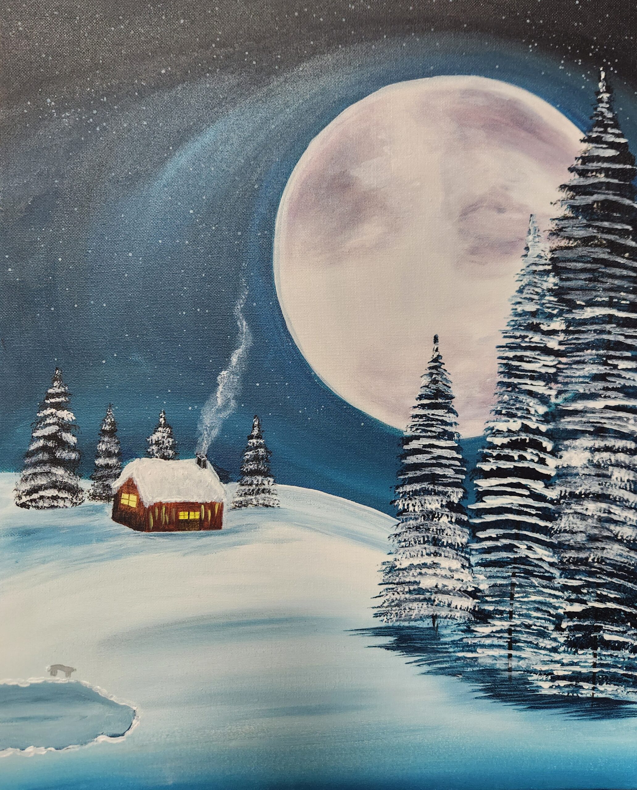 Winter-cabin-cheers-n-paint-cary-NC