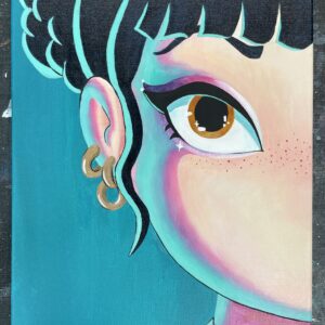 Zoey-k-pop-demon-class-paint-cheers-n-paint-cary-NC