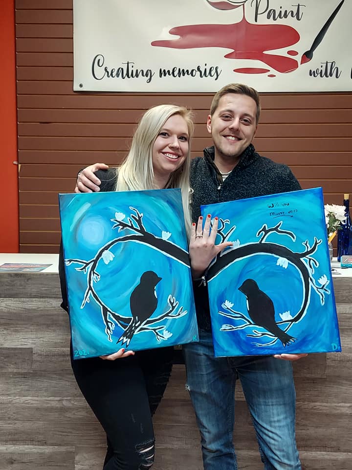 Valentines Couple Sip And Paint Art Class