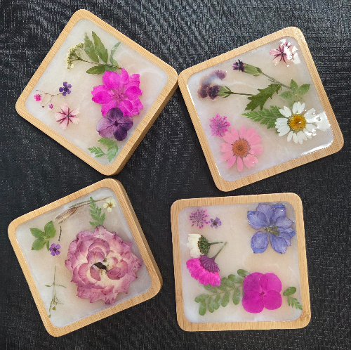 Sip-N-Bloom-Bright-Floral-Coasters-Cheers-N-Paint-Cary-Nc