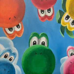 Yoshi-family-paint-party-cheers-NC-cary-NC