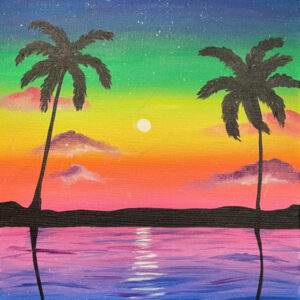 Tropical Moonlight: Paint and Sip In Studio Adult Class