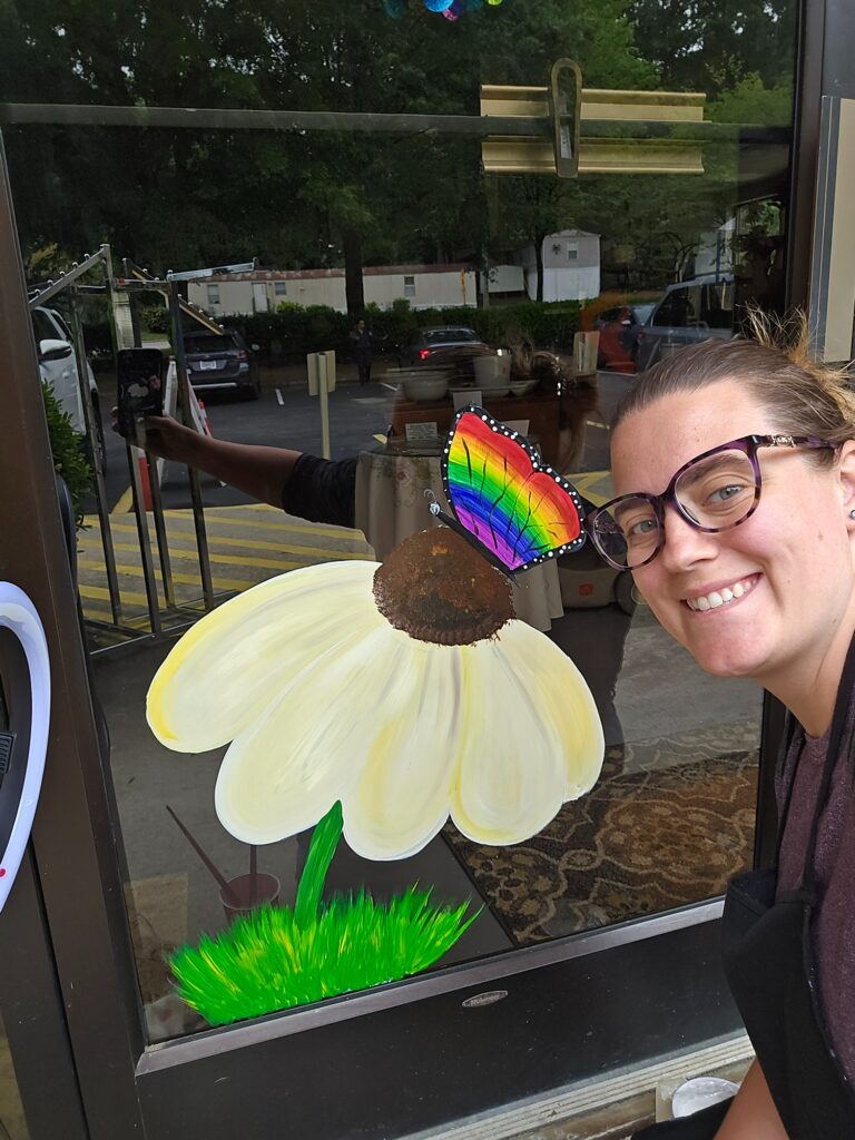 Lauren Painting Studio Window In Cary Nc