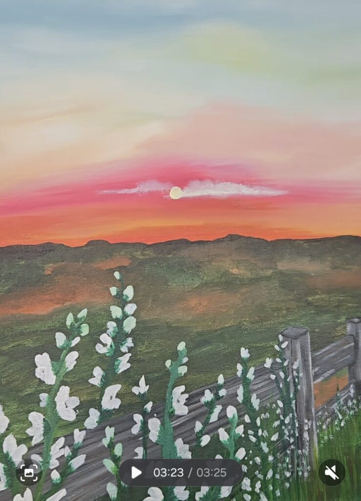Sunset-On-The-Country-Road-Cheers-N-Paint-Cary-Nc
