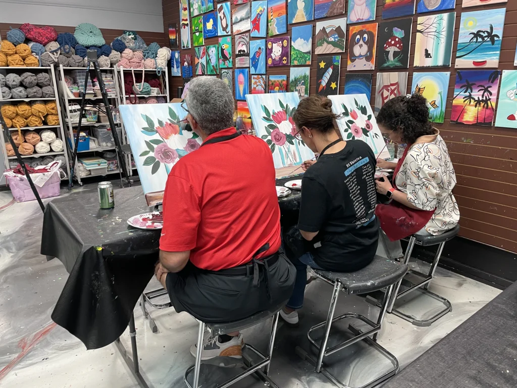 Family Painting At Cary Art Studio