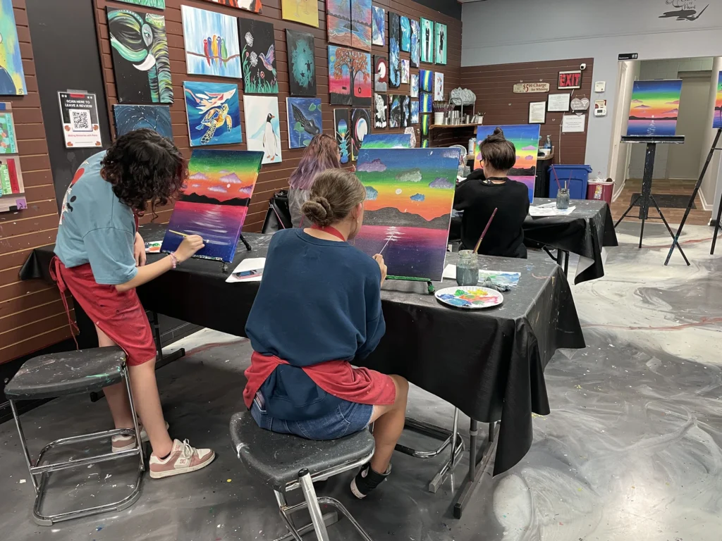 Family Paint Night At Cheers N Paint Art Studio