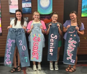 Senior Jean Paint Class Cheers N Paint Class Cary,NC
