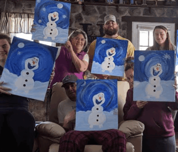 cheers n paint family olaf painting in cary, nc